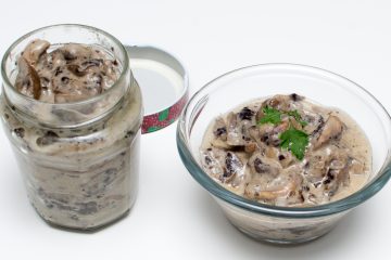 Sofrito de champiñones con jamón serrano