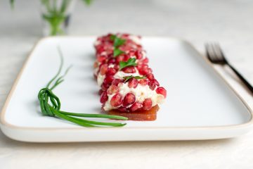 Montadito de membrillo queso y granada