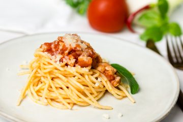 Espaguetis a la amitriciana