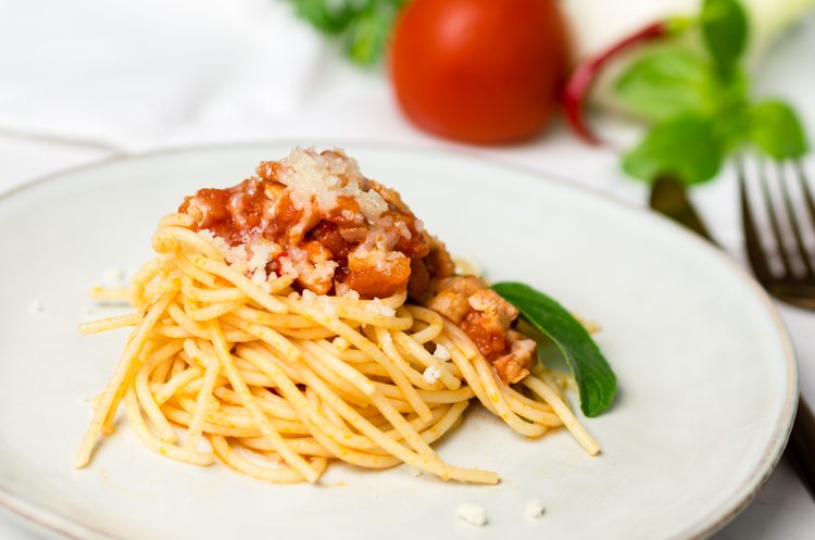 Espaguetis a la amitriciana
