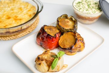 Arroz relleno y verduras rellenas por Loli Carrión