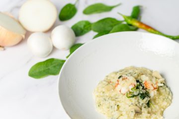 Risotto exprés de gambas y verduras con Thermomix por Loli Carrión